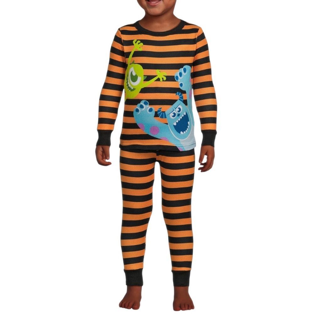 🔥 5 for $30 🔥 Disney Pixar Monsters, Inc. Striped Pajama Set | Size 4T